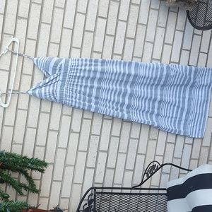 Gray/White Long dress